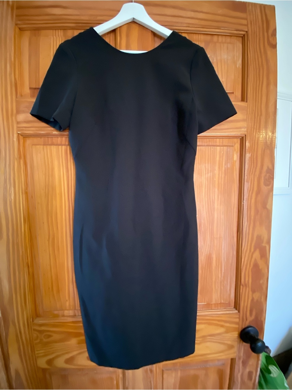 Zara Classic Black Short-Sleeve Sheath Dress